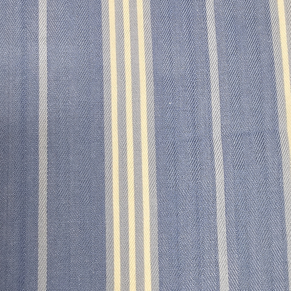Pottery Barn Kids Stripe Blue Curtain Panels With Back Tab Loop 44x60